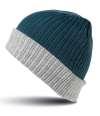 RC378X Result Double Layer Knitted Hat Teal / Grey colour image